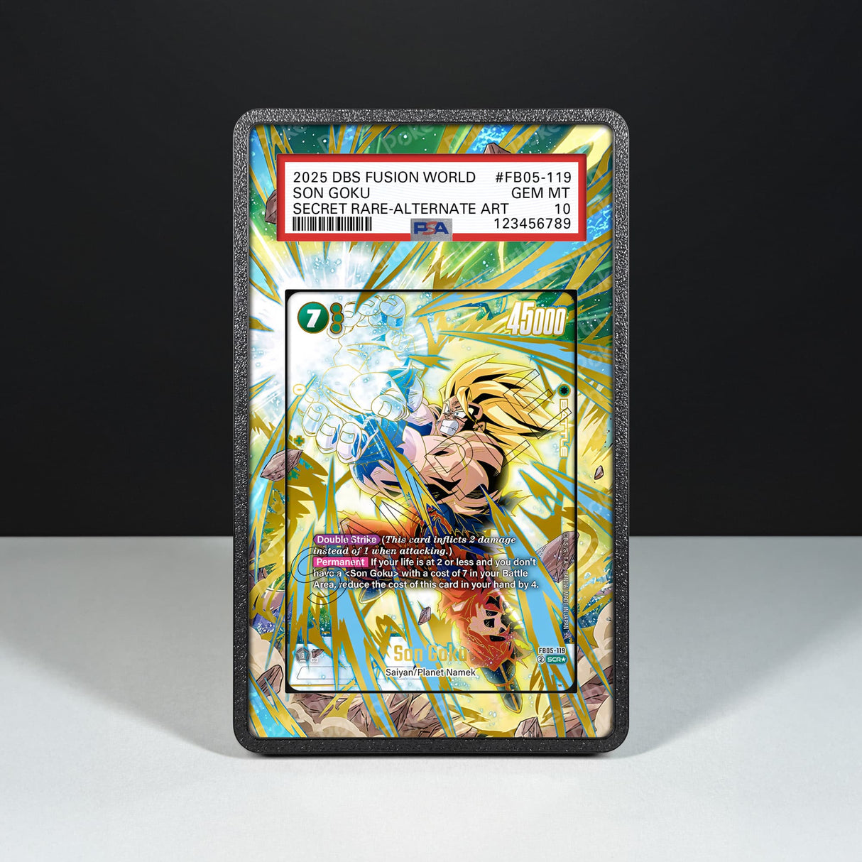 Son Goku FB05-119 - Graded Card Extended Artwork Display Case - Display Case Extended Artwork Pokearth