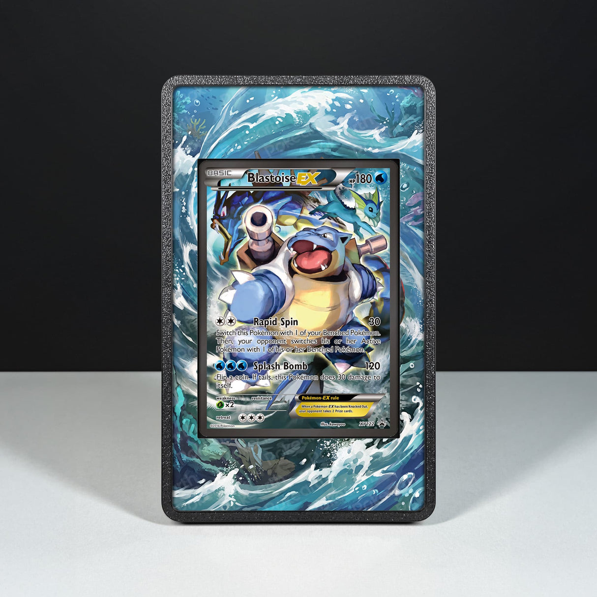 Blastoise EX XY122 - Custodia con Artwork Esteso per Carte Pokémon - Display Case Extended Artwork Pokearth