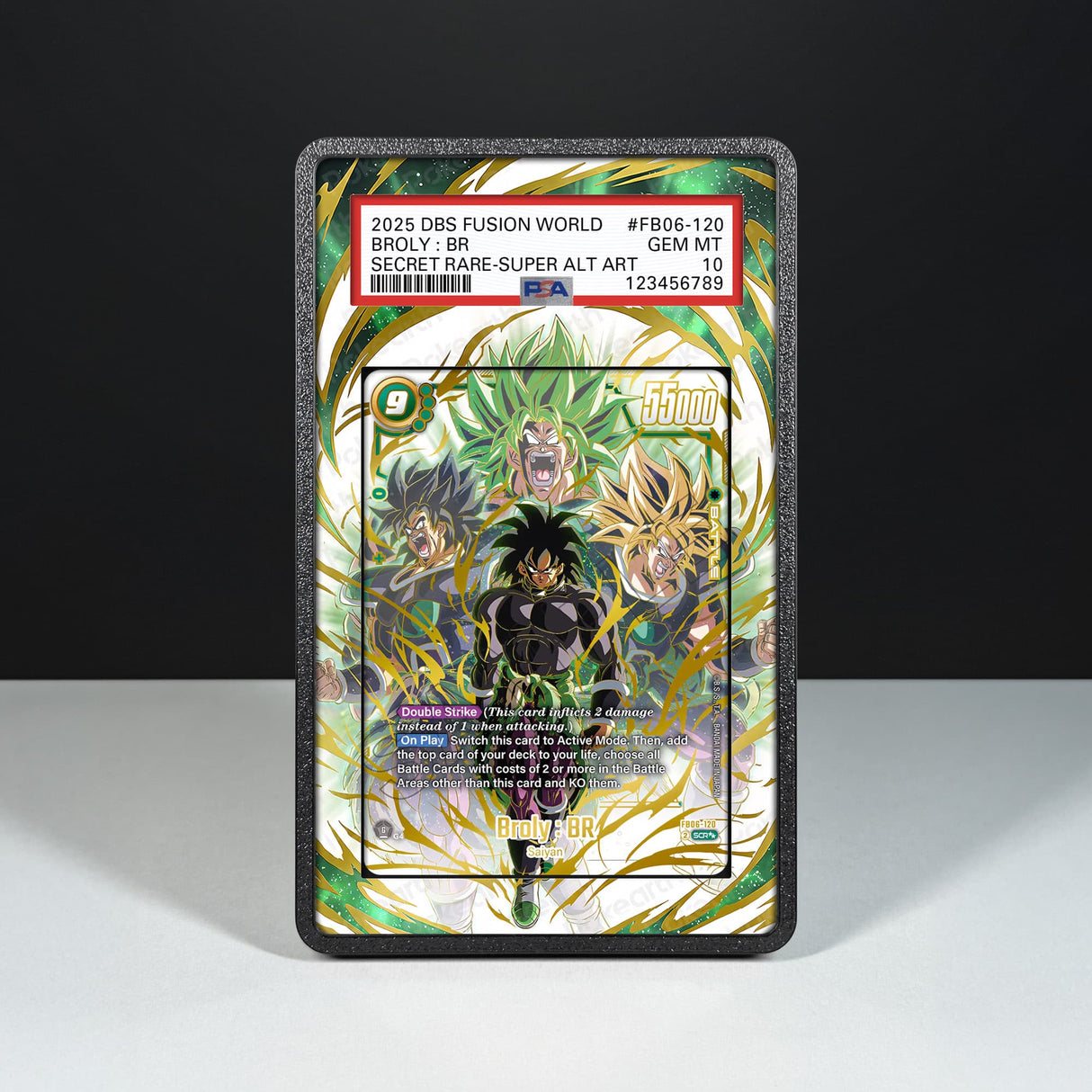 Broly : BR FB06-120 - Graded Card Extended Artwork Display Case - Display Case Extended Artwork Pokearth
