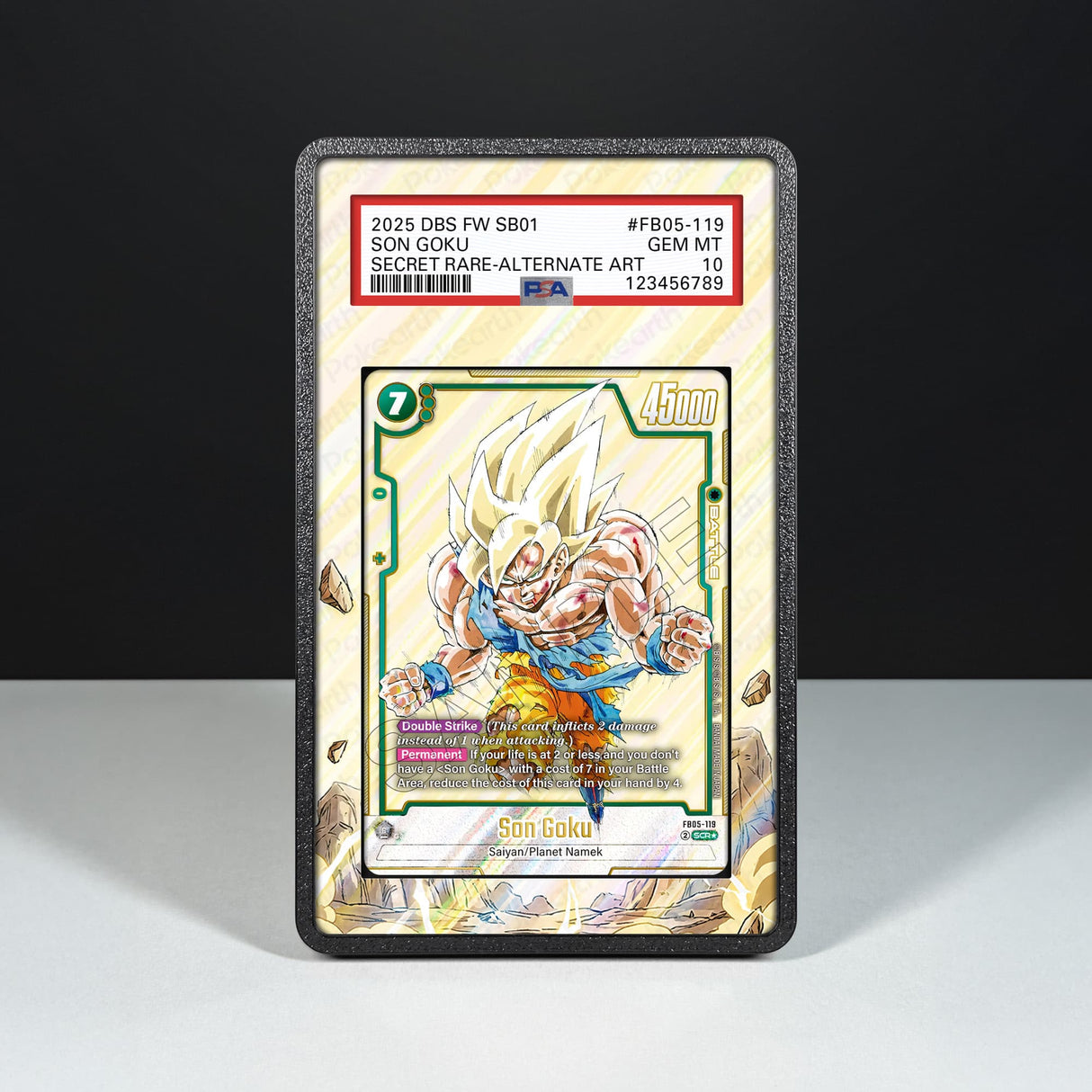 Son Goku FB05-119 - Graded Card Extended Artwork Display Case - Display Case Extended Artwork Pokearth