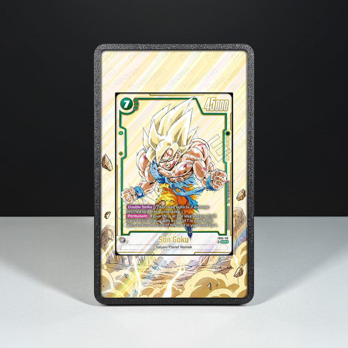 Son Goku FB05-119 - Custodia con Artwork Esteso per Carte Dragon Ball - Display Case Extended Artwork Pokearth