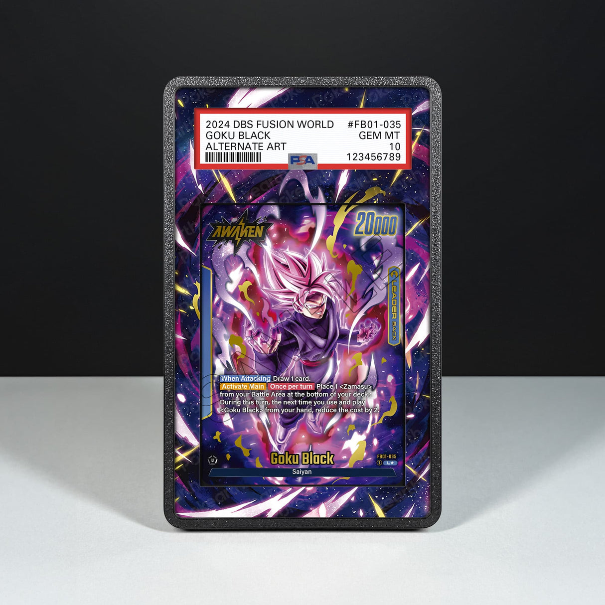 Goku Black FB01-035 - Graded Card Extended Artwork Display Case - Display Case Extended Artwork Pokearth