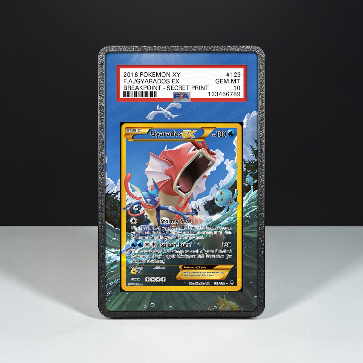 Gyarados EX 123/122 - Graded Card Extended Artwork Display Case - Display Case Extended Artwork Pokearth