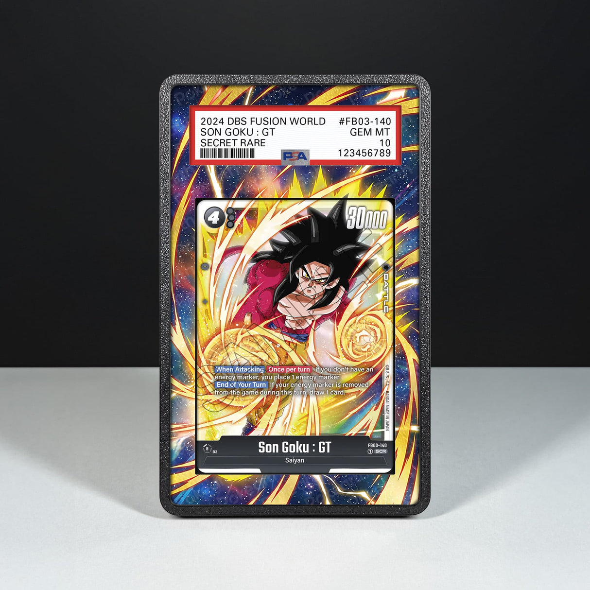 Son Goku FB03-140 - Graded Card Extended Artwork Display Case - Display Case Extended Artwork Pokearth