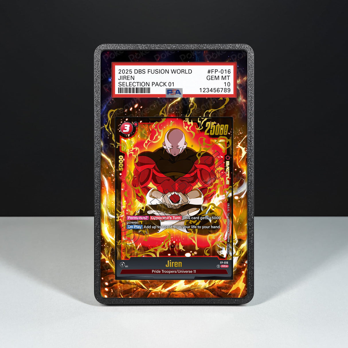 Jiren FP-016 - Graded Card Extended Artwork Display Case - Display Case Extended Artwork Pokearth