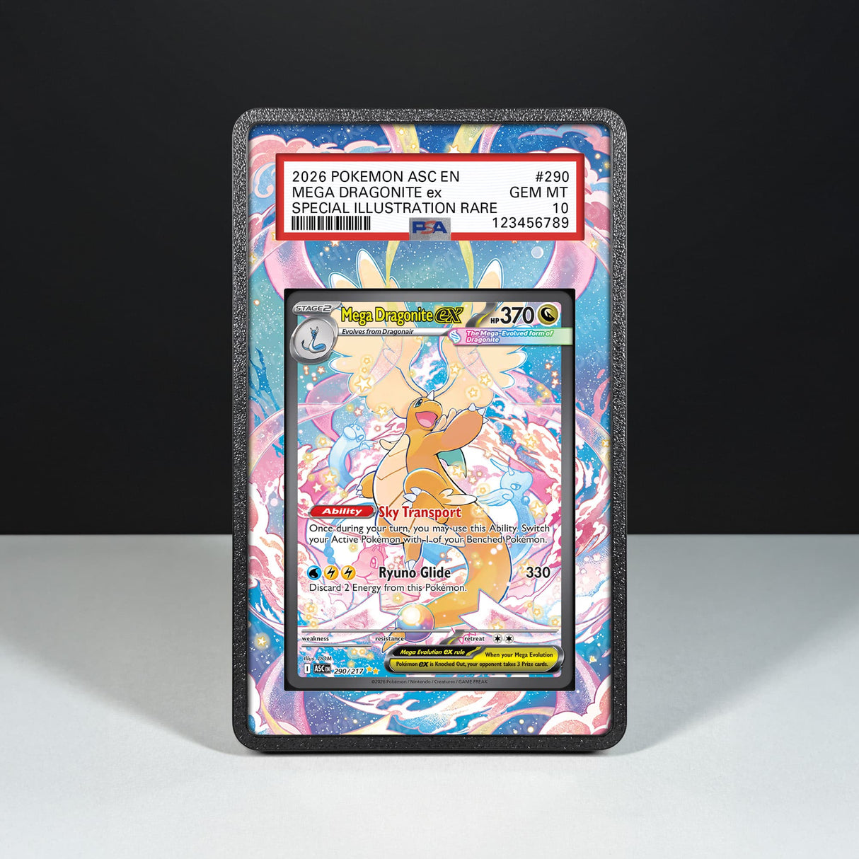 Mega Dragonite ex 290/217 - Case con Artwork Esteso per Carte Gradate
