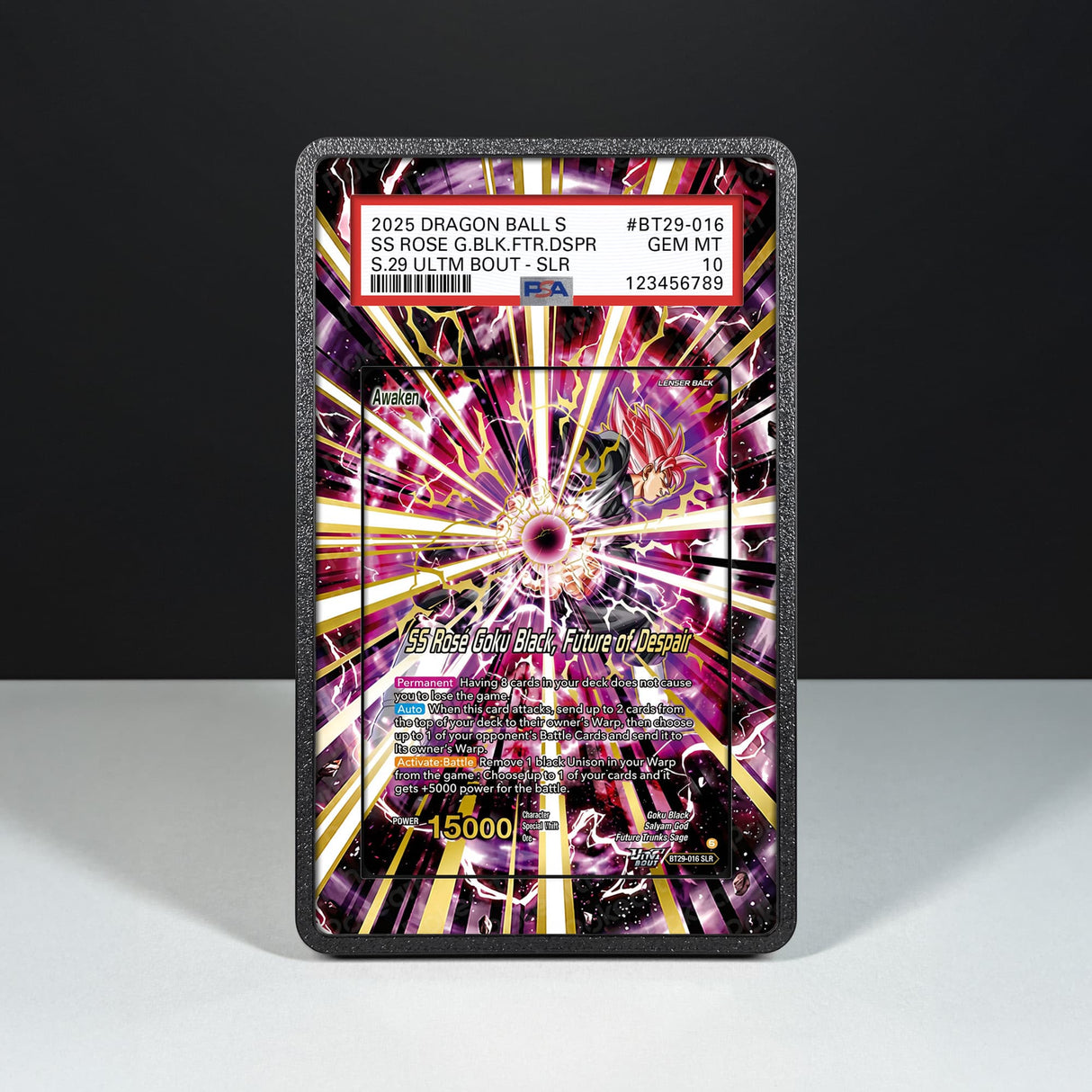 SS Rosé Goku Black, Future of Despair BT29-016 - Graded Card Extended Artwork Display Case - Display Case Extended Artwork Pokearth
