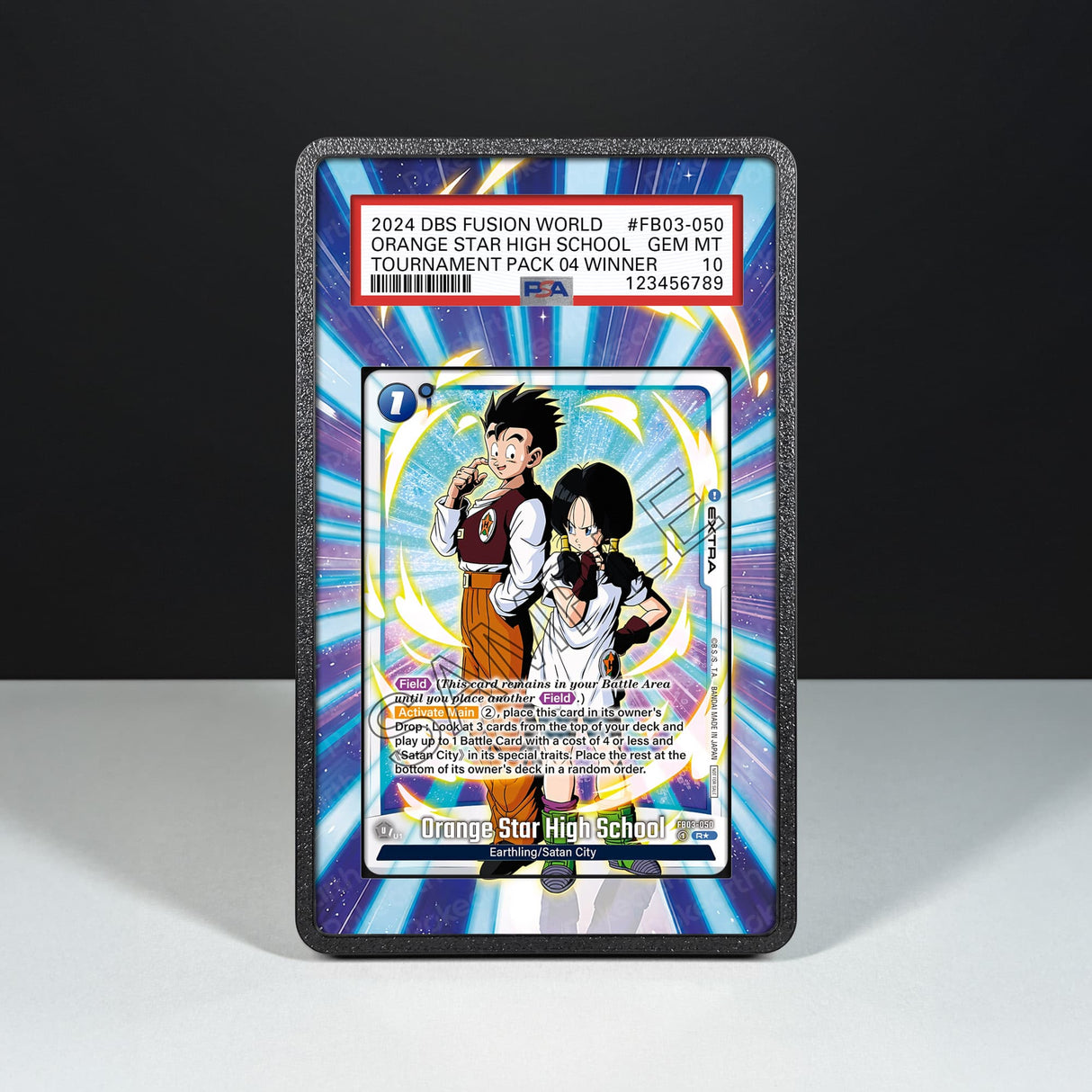 Orange Star High School FB03-050 - Graded Card Extended Artwork Display Case - Display Case Extended Artwork Pokearth