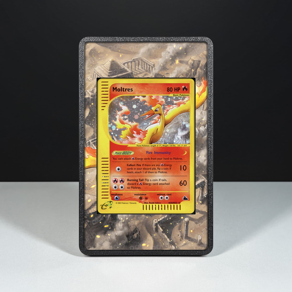 Moltres H20/H32 - Case con Artwork Esteso per Carte Pokémon