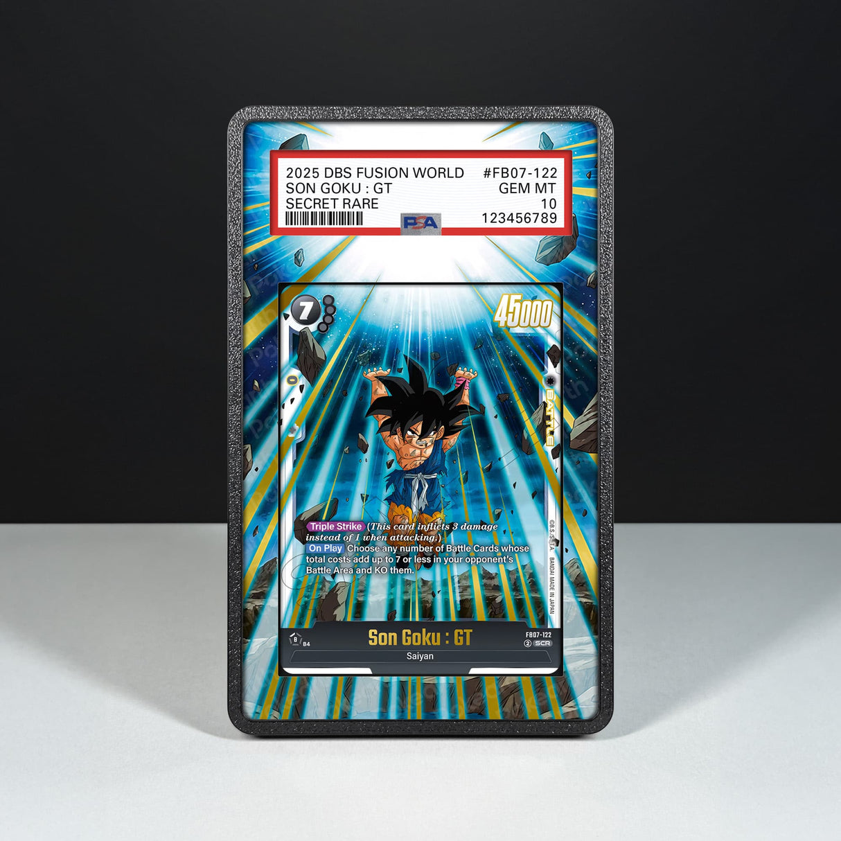 Son Goku FB07-122 - Graded Card Extended Artwork Display Case - Display Case Extended Artwork Pokearth
