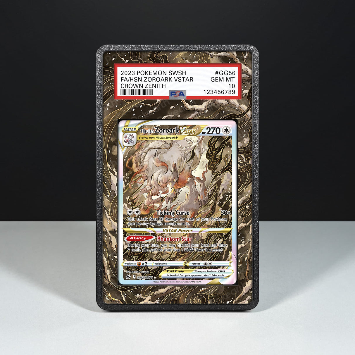 Zoroark di Hisui V ASTRO GG56/GG70 - Case con Artwork Esteso per Carte Gradate