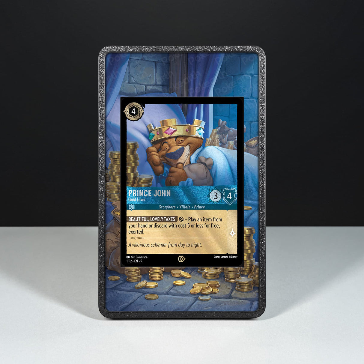 Prince John - Gold Lover 1/P2- Disney Lorcana Extended Artwork Display Case - Display Case Extended Artwork Pokearth
