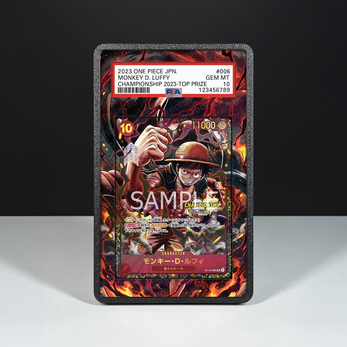 Monkey.D. Luffy ST10-006 - Custodia con Artwork Esteso per Carte Gradate - Display Case Extended Artwork Pokearth