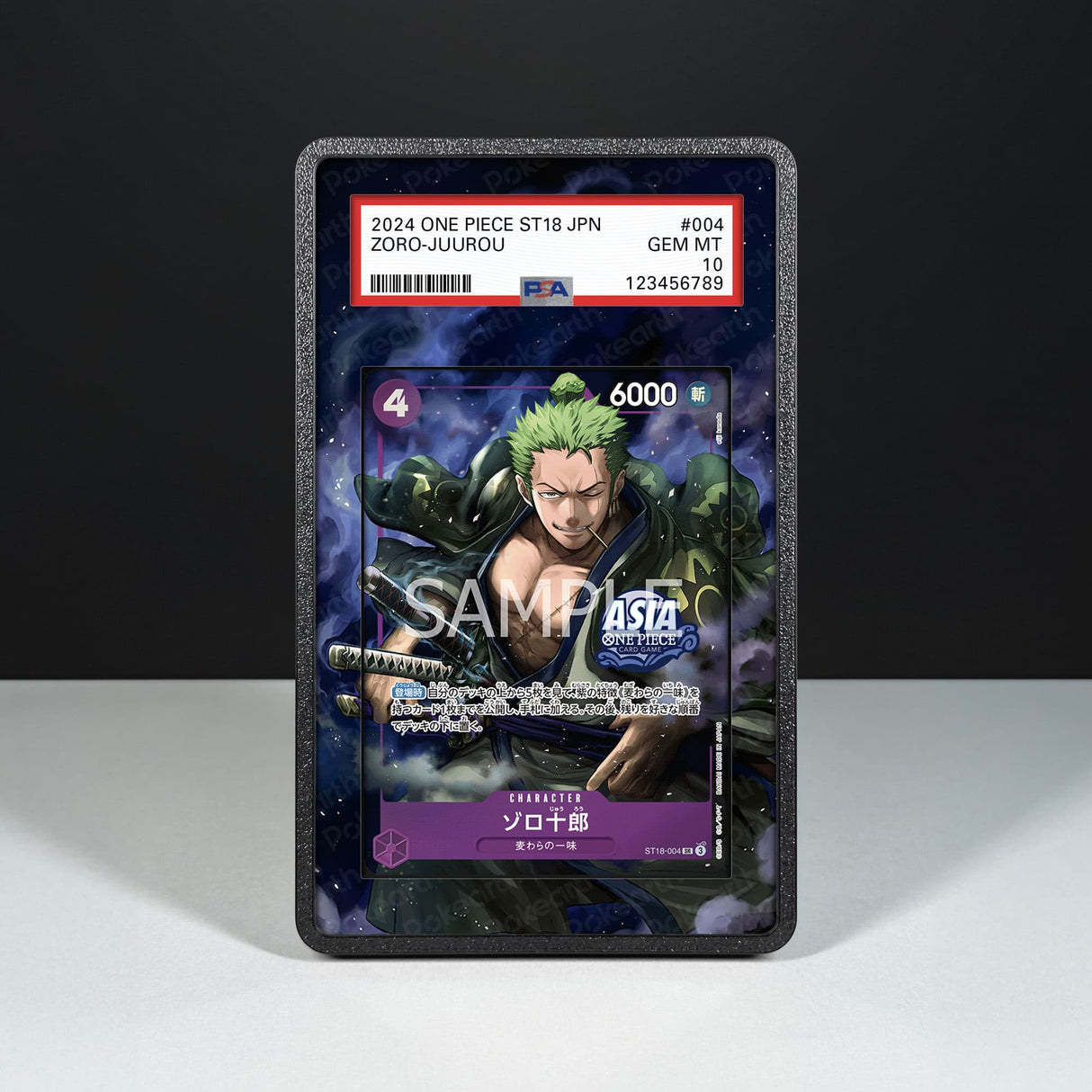 Zoro-Juurou ST18-004 - Graded Card Extended Artwork Display Case - Display Case Extended Artwork Pokearth