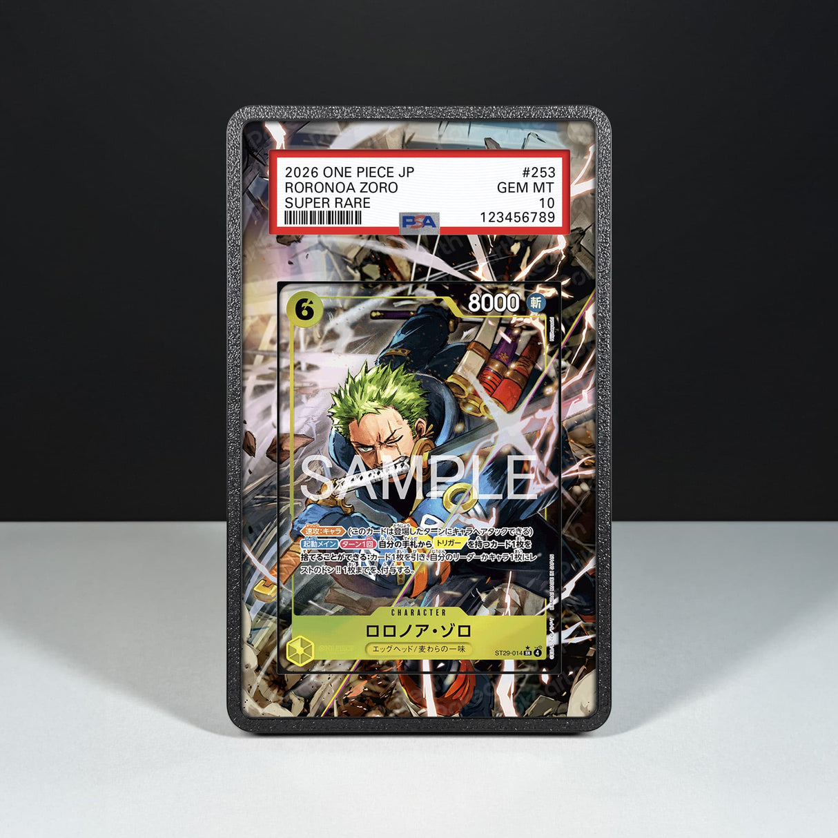 Roronoa Zoro ST29-014 - Graded Card Extended Artwork Display Case - Display Case Extended Artwork Pokearth