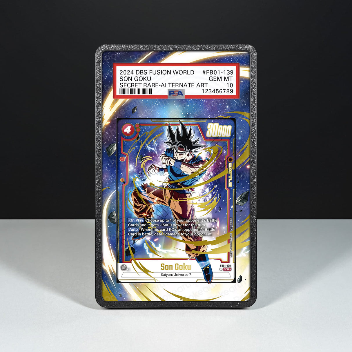 Son Goku FB01-139 - Graded Card Extended Artwork Display Case - Display Case Extended Artwork Pokearth