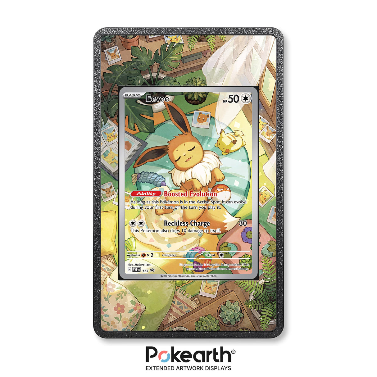 Eevee SVP 173 - Custodia con Artwork Esteso per Carte Pokémon - Display Case Extended Artwork Pokearth
