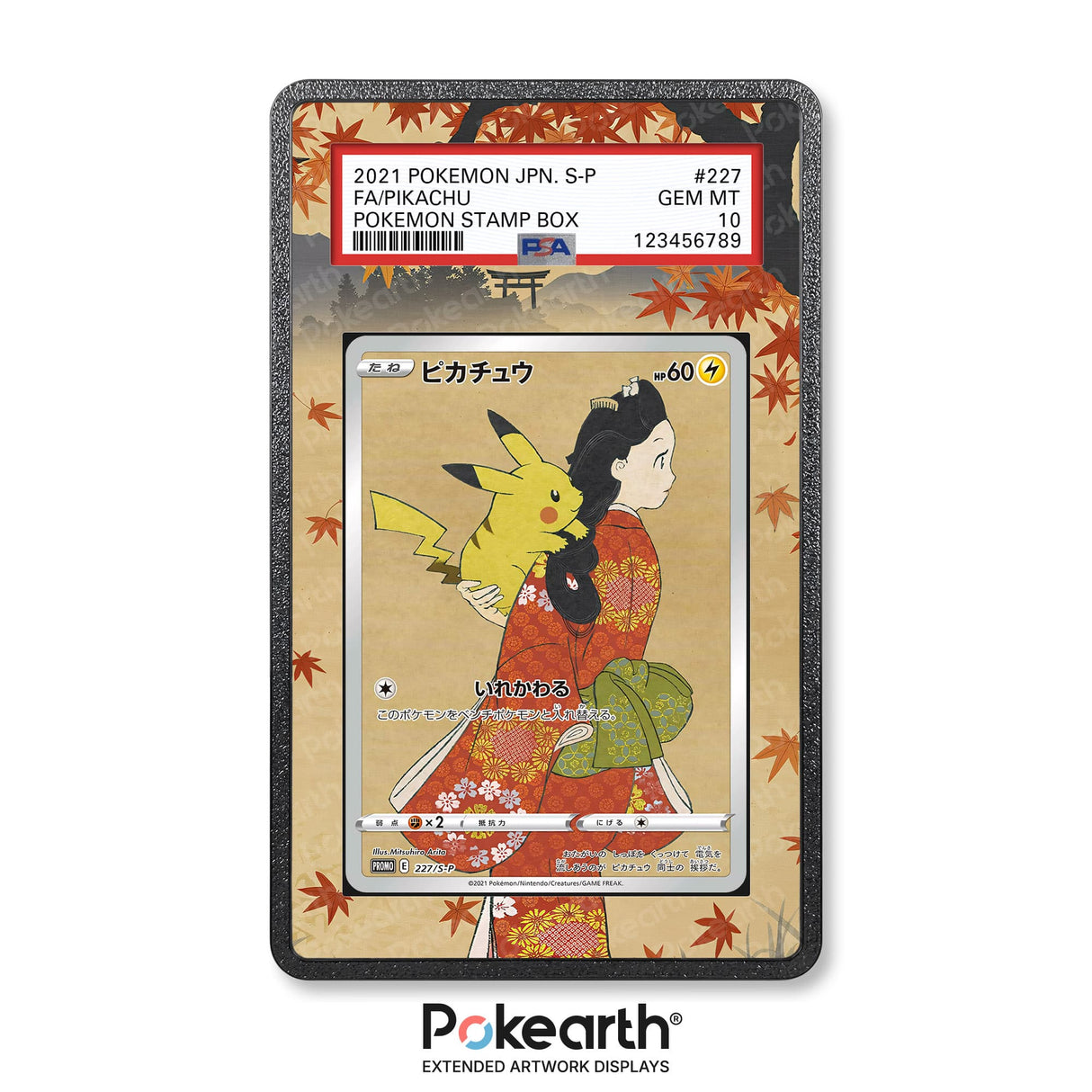 Pikachu 227/S-P - Graded Card Extended Artwork Display Case - Display Case Extended Artwork Pokearth