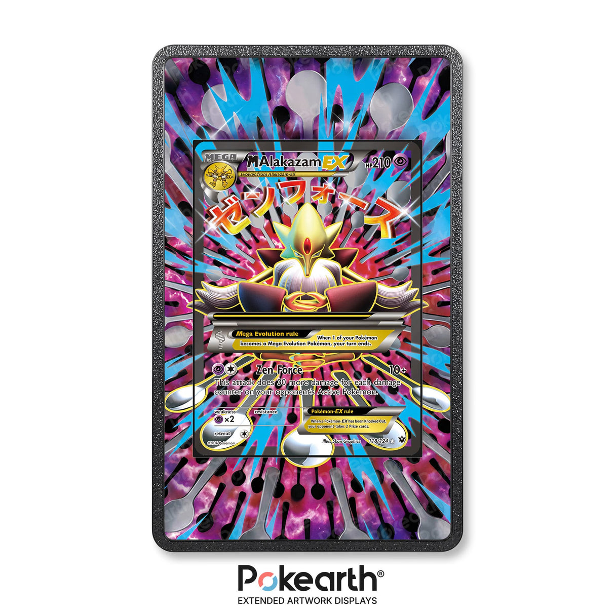 M Alakazam EX 118/124 - Custodia con Artwork Esteso per Carte Pokémon - Display Case Extended Artwork Pokearth