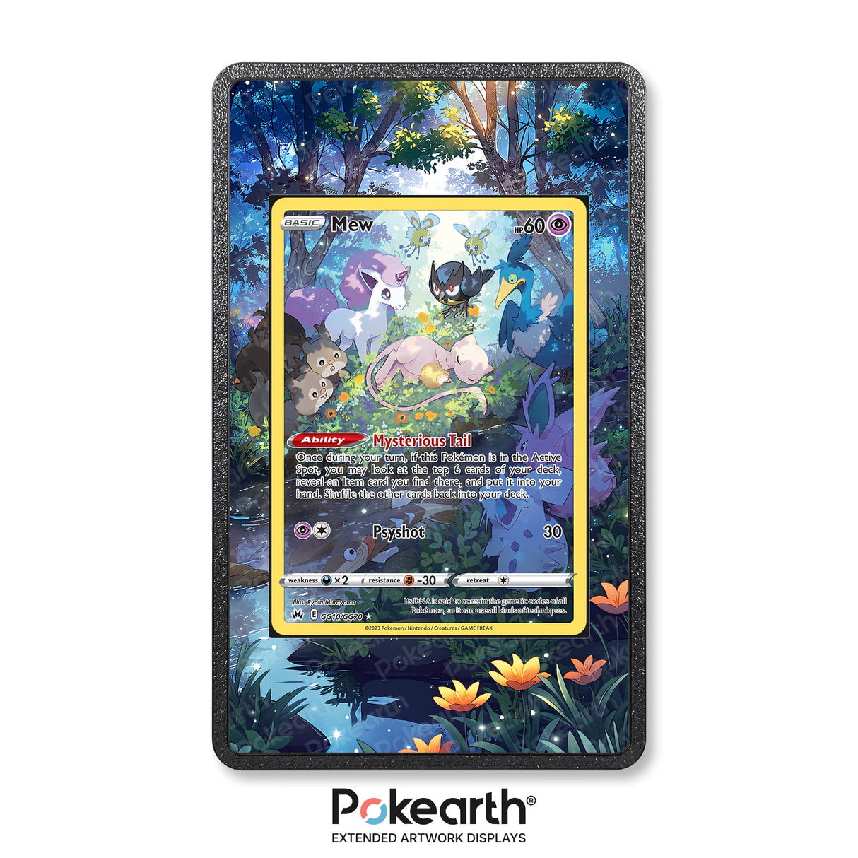 Mew GG10/GG70 - Custodia con Artwork Esteso per Carte Pokémon - Display Case Extended Artwork Pokearth
