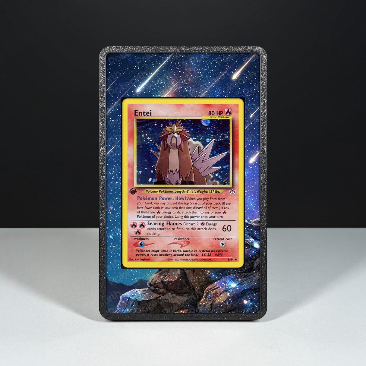 Entei 6/64 - Custodia con Artwork Esteso per Carte Pokémon - Display Case Extended Artwork Pokearth