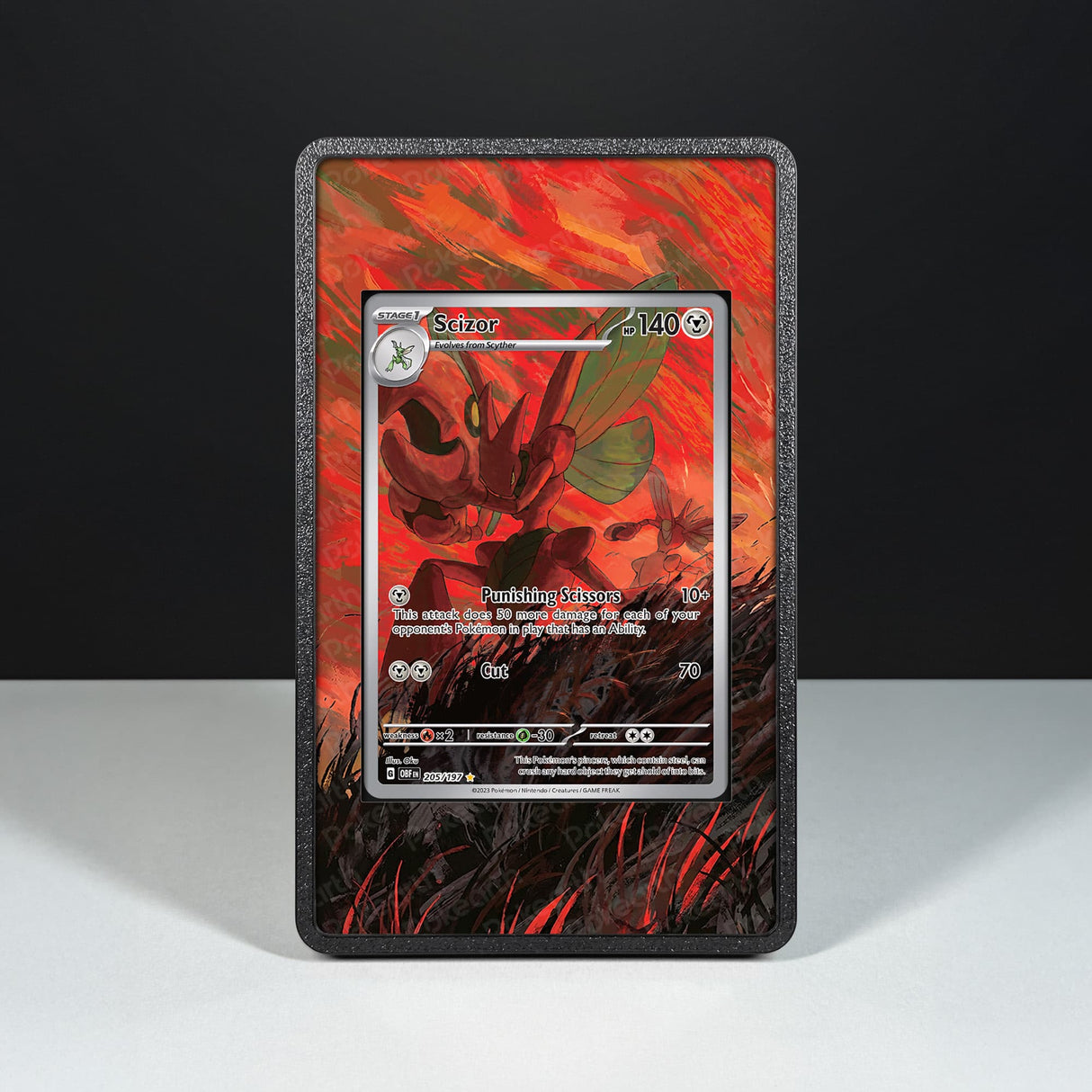 Scizor 205/197 - Custodia con Artwork Esteso per Carte Pokémon - Display Case Extended Artwork Pokearth