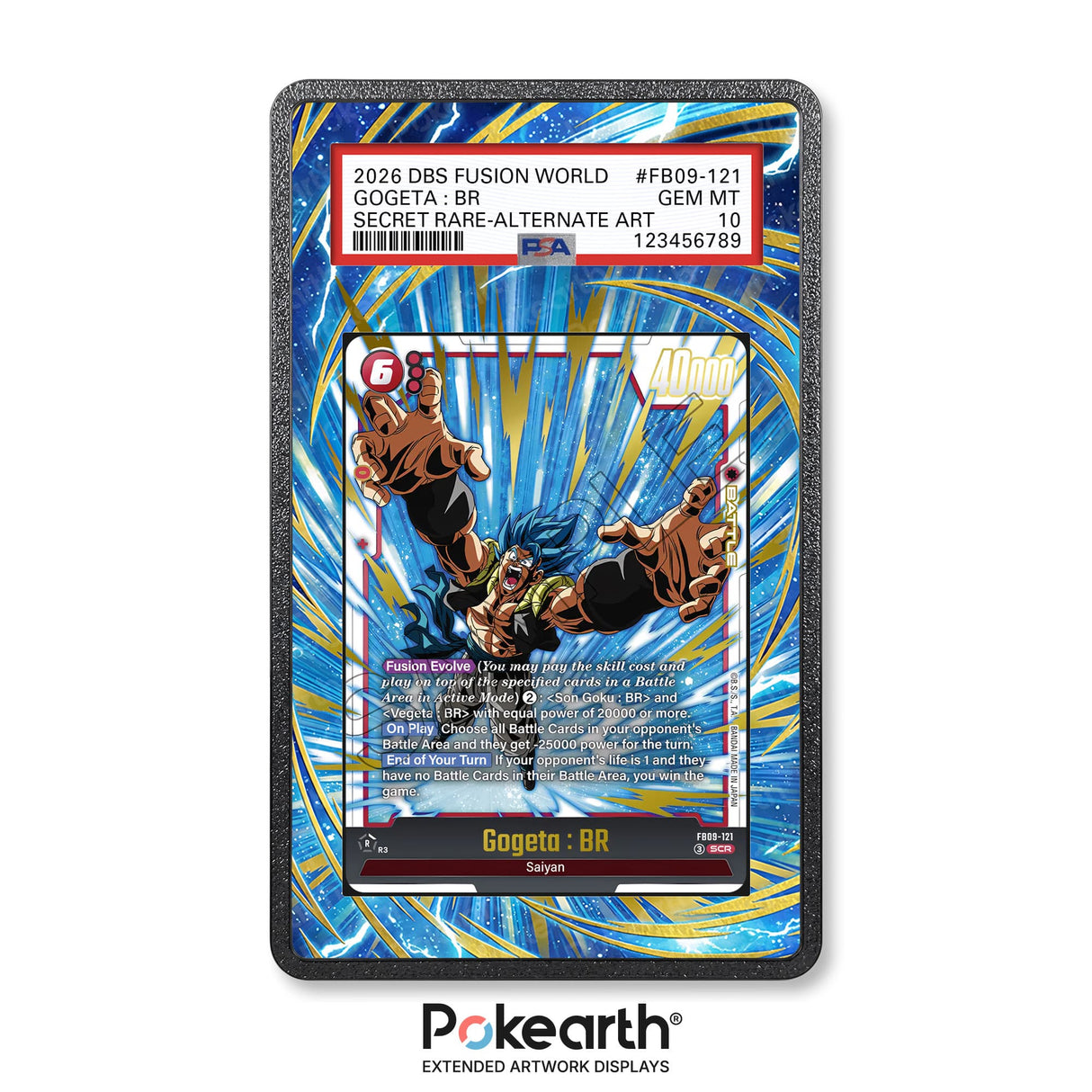Gogeta : BR FB09-121 - Graded Card Extended Artwork Display Case - Display Case Extended Artwork Pokearth