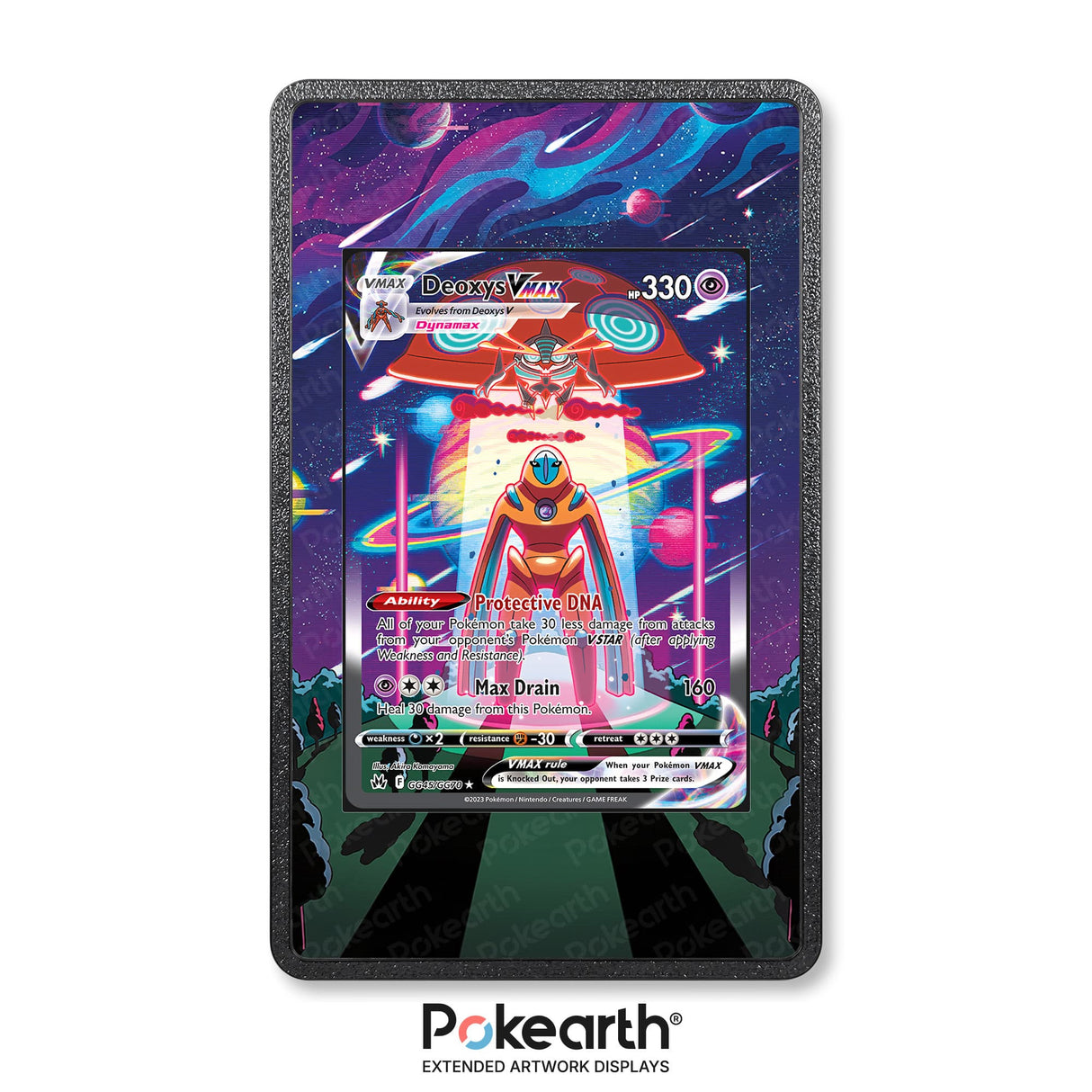 Deoxys VMAX GG45/GG70 - Custodia con Artwork Esteso per Carte Pokémon - Display Case Extended Artwork Pokearth