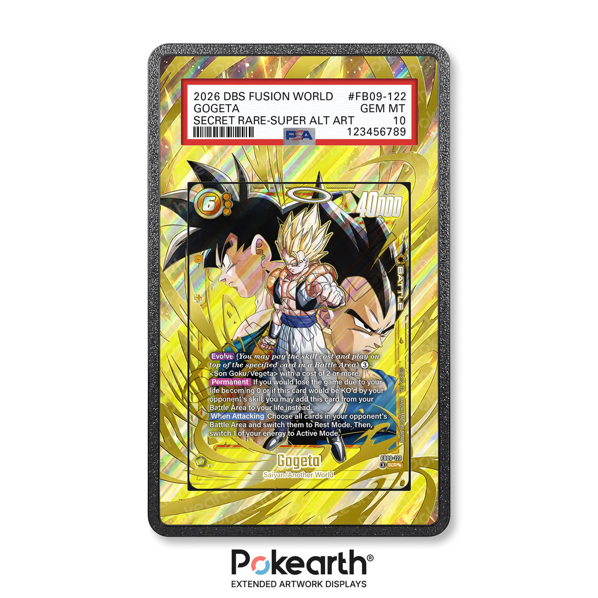 Gogeta : BR FB09-122 - Graded Card Extended Artwork Display Case - Display Case Extended Artwork Pokearth