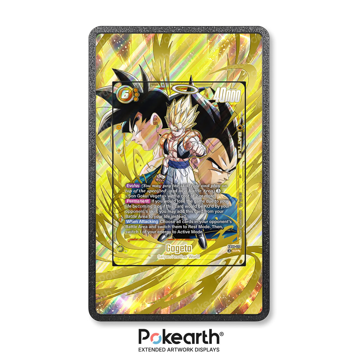 Gogeta : BR FB09-122 - Custodia con Artwork Esteso per Carte Dragon Ball - Display Case Extended Artwork Pokearth