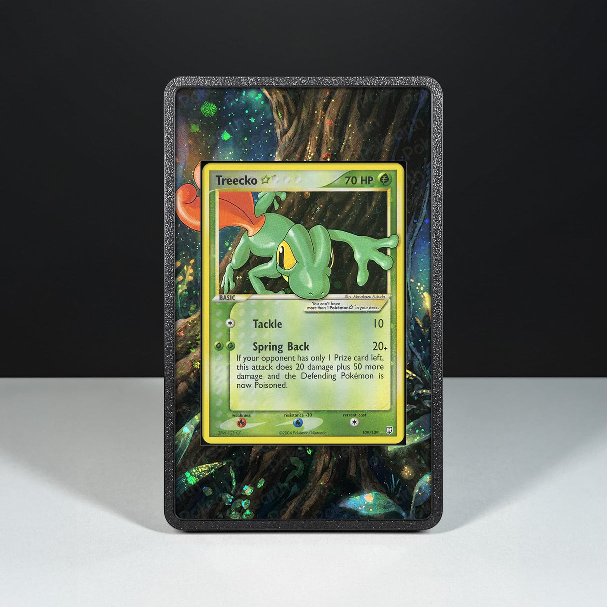 Treecko Gold Star 109/109 - Custodia con Artwork Esteso per Carte Pokémon - Display Case Extended Artwork Pokearth
