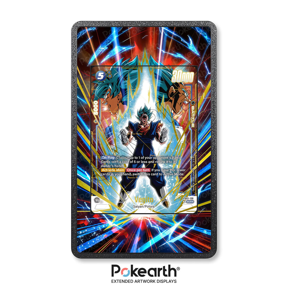 Vegito FB02-139 - Custodia con Artwork Esteso per Carte Dragon Ball - Display Case Extended Artwork Pokearth