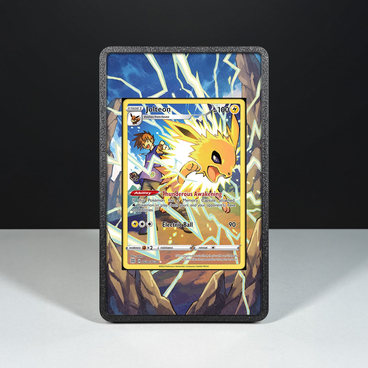 Jolteon TG04/TG30 - Custodia con Artwork Esteso per Carte Pokémon - Display Case Extended Artwork Pokearth