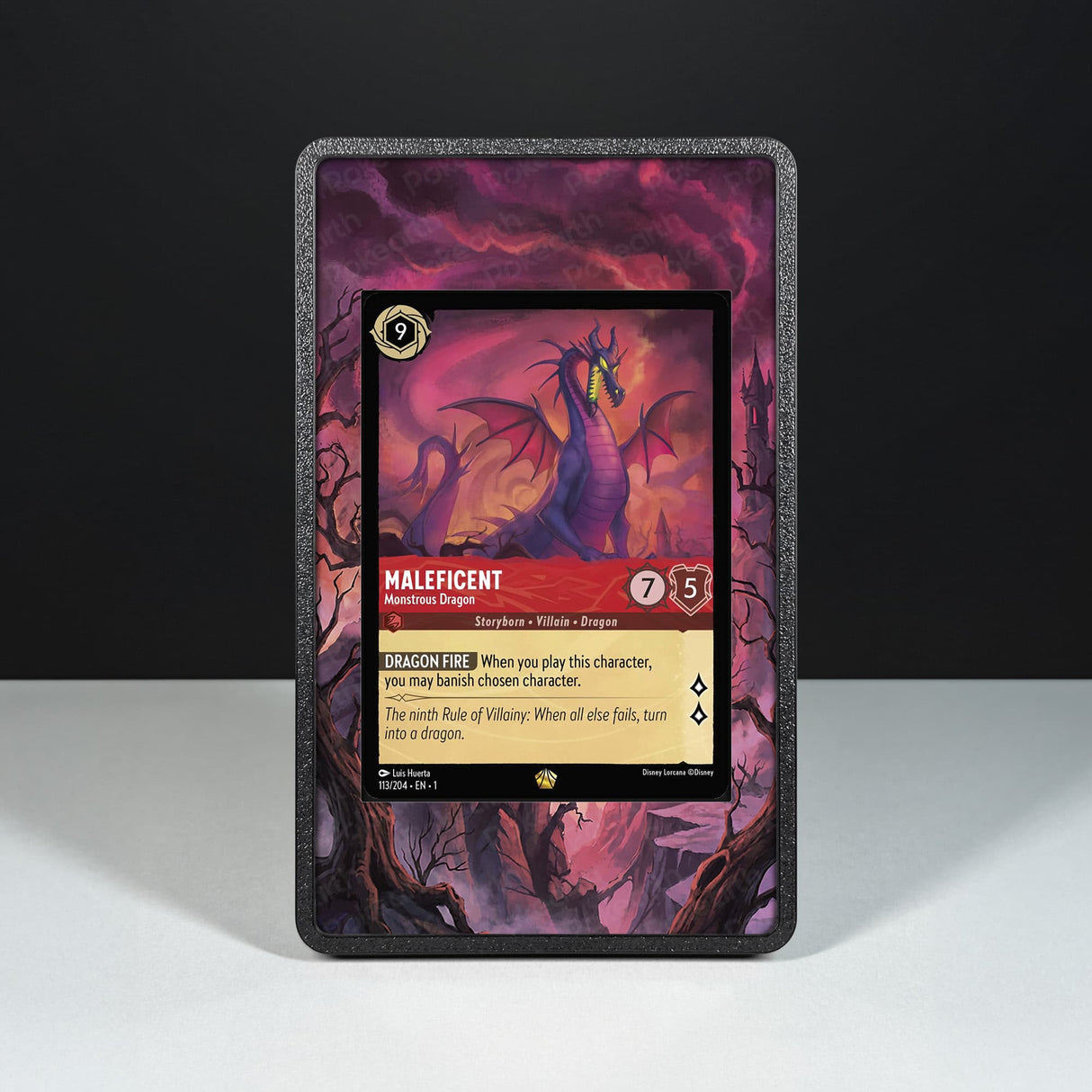 Maleficent - Monstrous Dragon 113/204 - Disney Lorcana Extended Artwork Display Case - Display Case Extended Artwork Pokearth