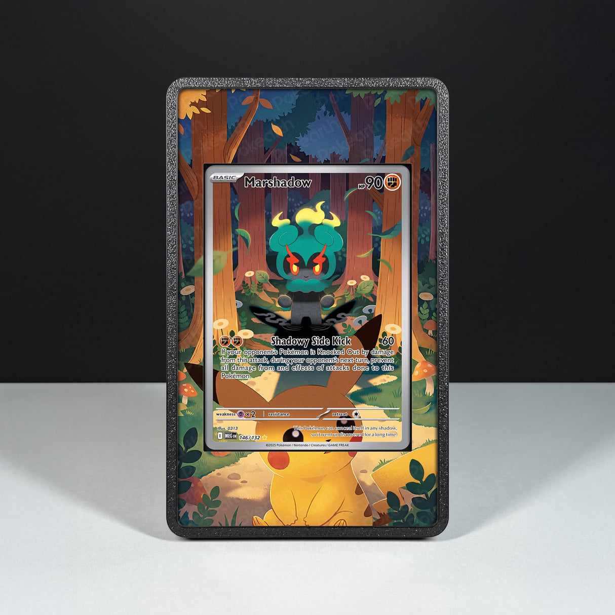 Marshadow 146/132 - Custodia con Artwork Esteso per Carte Pokémon - Display Case Extended Artwork Pokearth