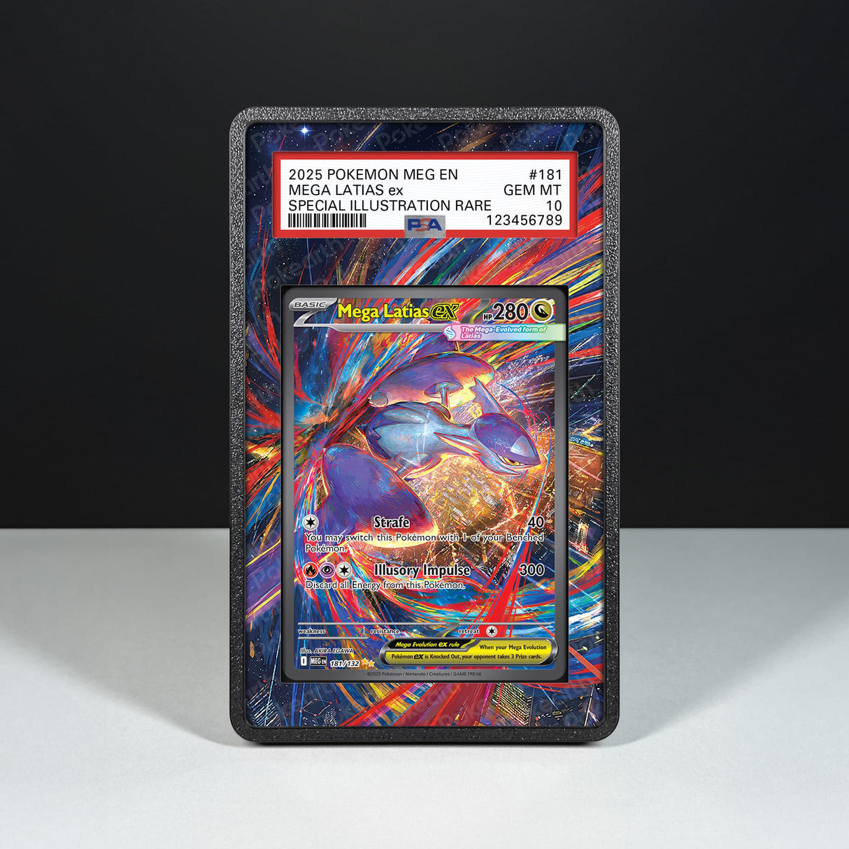 Mega Latias ex 181/132 - Graded Card Extended Artwork Display Case - Display Case Extended Artwork Pokearth