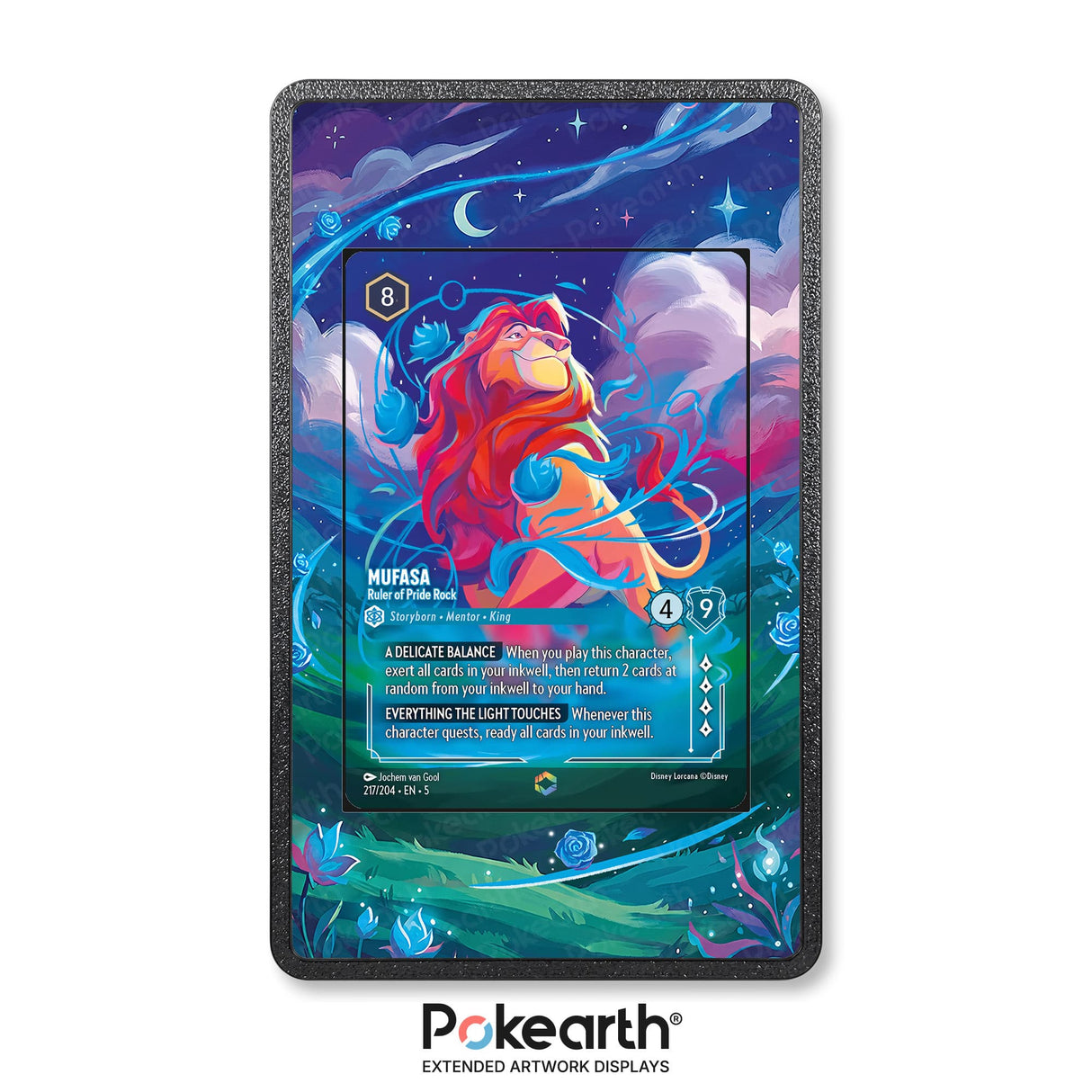 Mufasa - Ruler of Pride Rock 217/204 Enchanted - Disney Lorcana Extended Artwork Display Case - Display Case Extended Artwork Pokearth