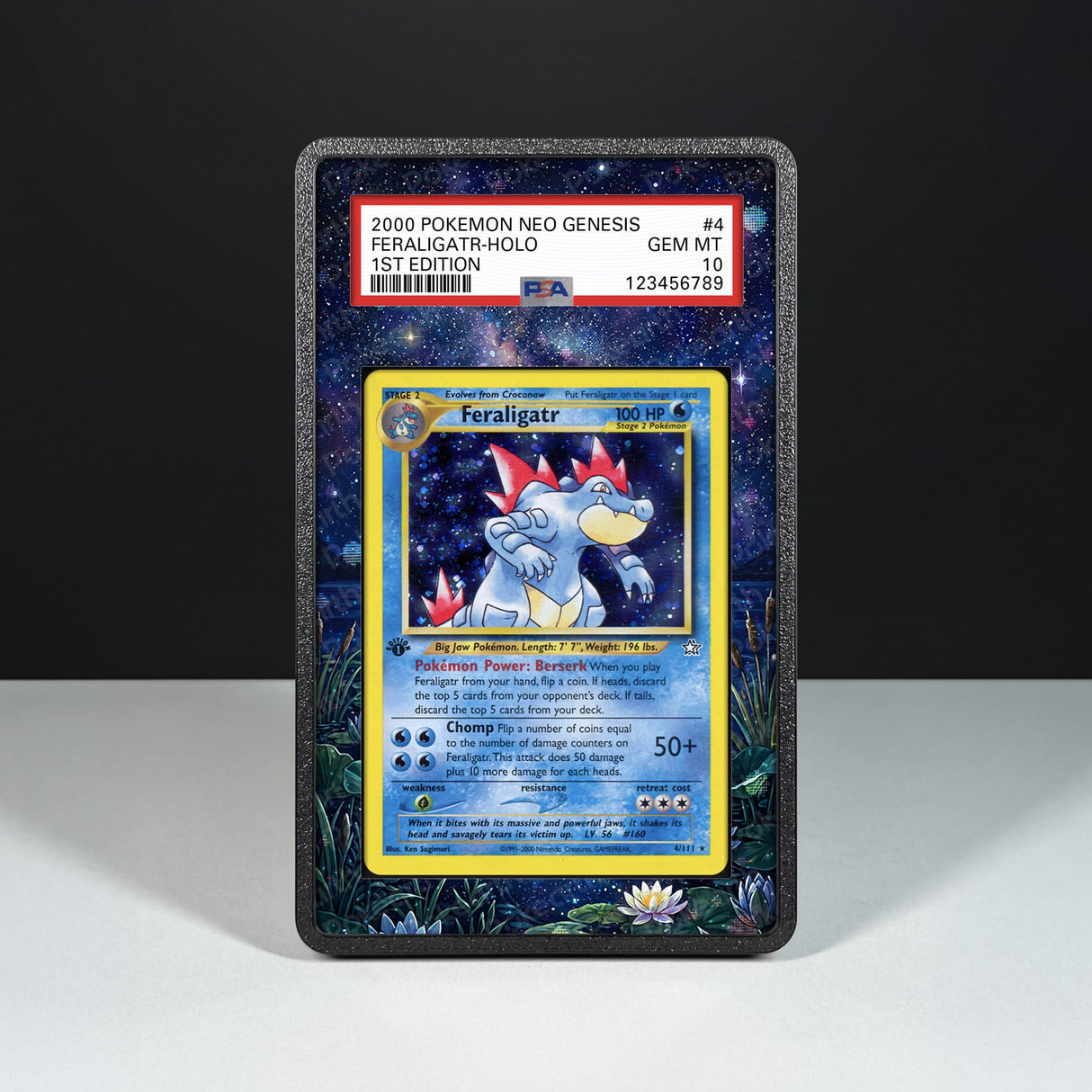 Feraligatr 4/111 - Graded Card Extended Artwork Display Case - Display Case Extended Artwork Pokearth