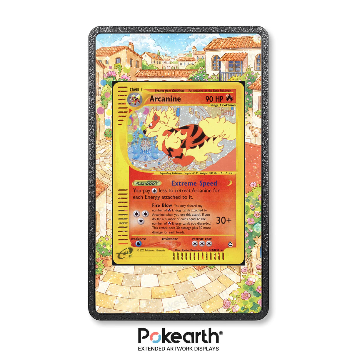 Arcanine H2/H32 - Custodia con Artwork Esteso per Carte Pokémon - Display Case Extended Artwork Pokearth