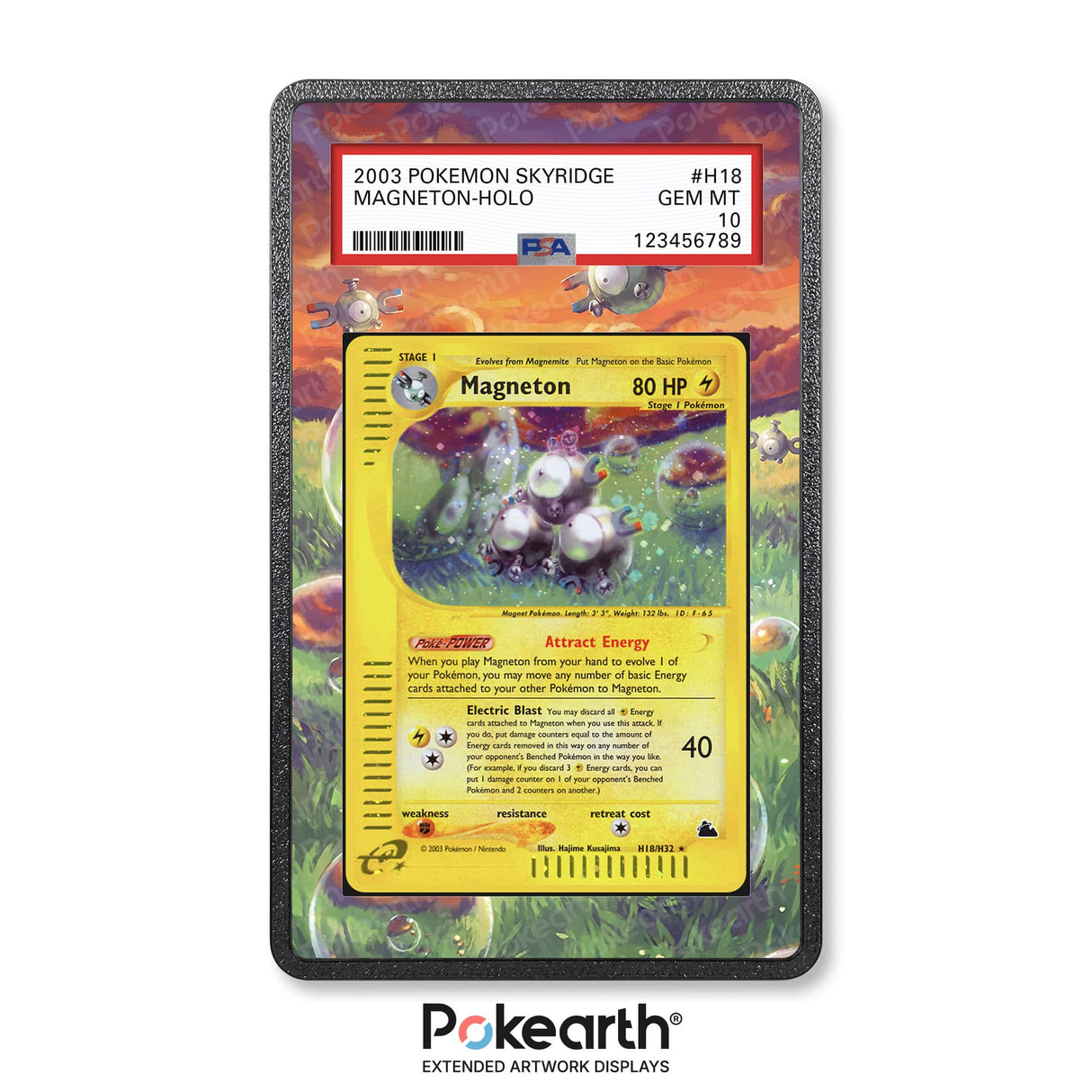 Magneton H18/H32 - Graded Card Extended Artwork Display Case - Display Case Extended Artwork Pokearth