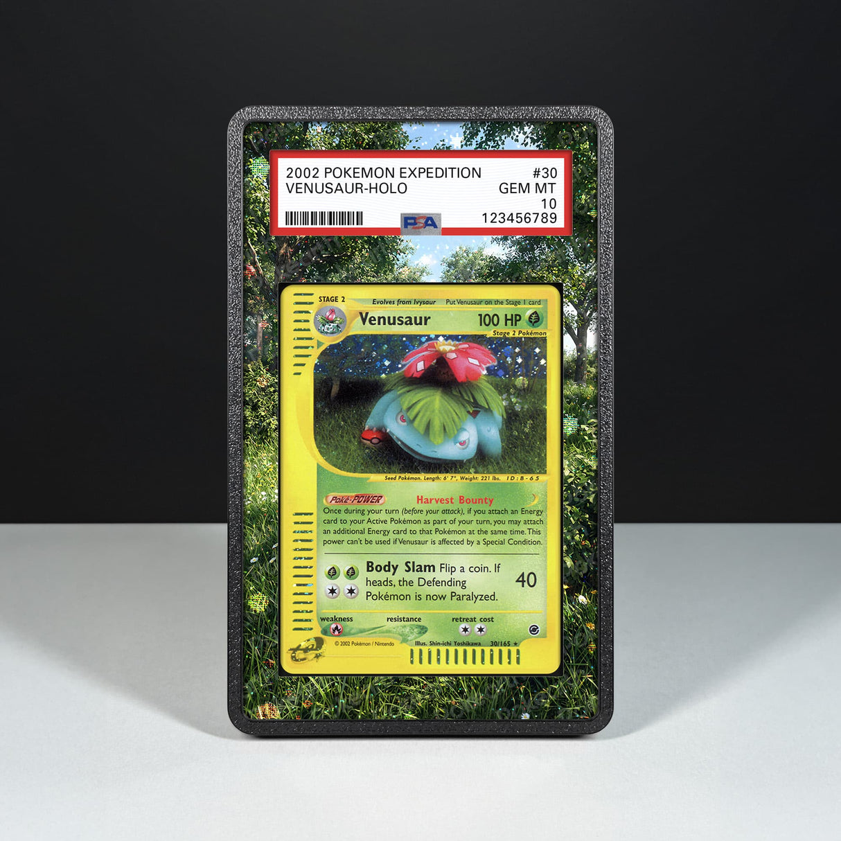 Venusaur 30/165 - Graded Card Extended Artwork Display Case - Display Case Extended Artwork Pokearth