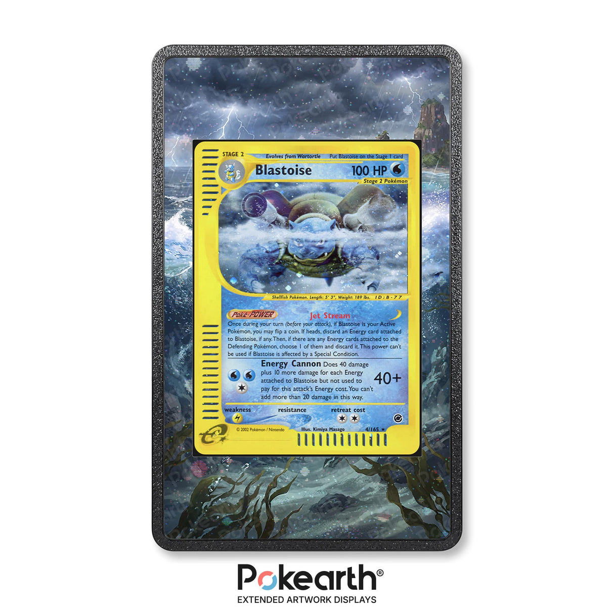 Blastoise 4/165 - Custodia con Artwork Esteso per Carte Pokémon - Display Case Extended Artwork Pokearth