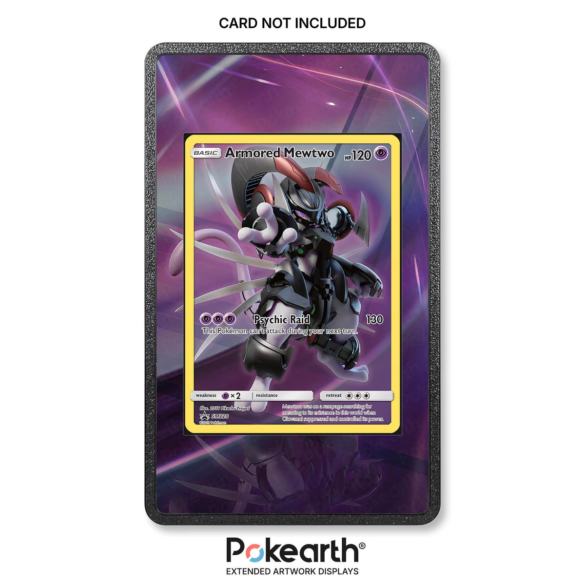 Armored Mewtwo SM228 - Custodia con Artwork Esteso per Carte Pokémon