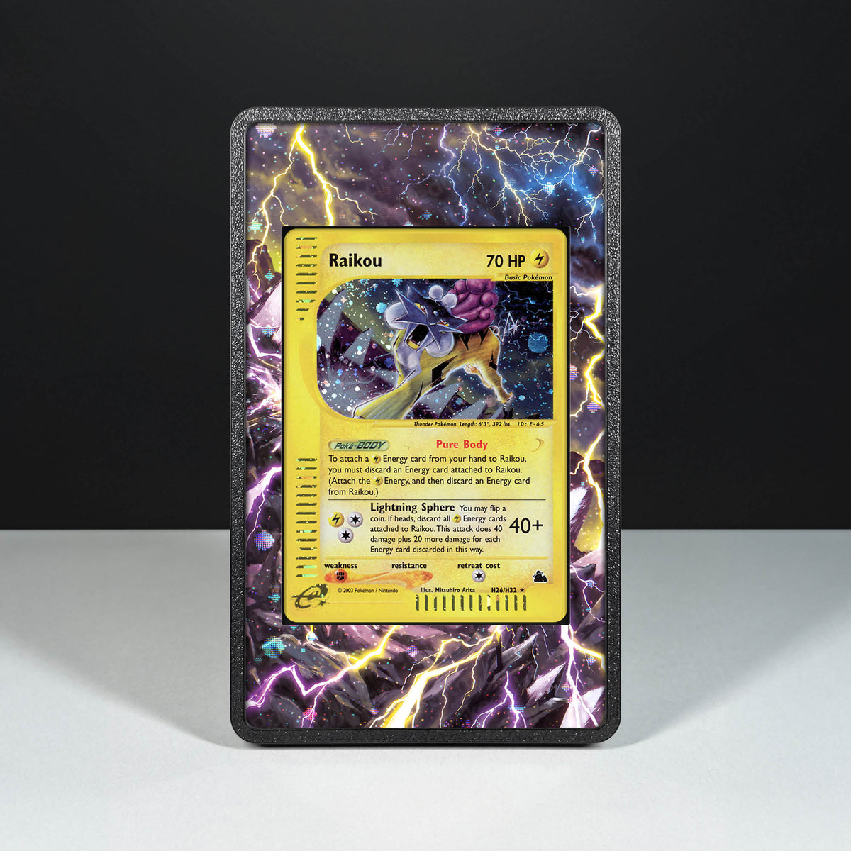 Raikou H26/H32 - Custodia con Artwork Esteso per Carte Pokémon