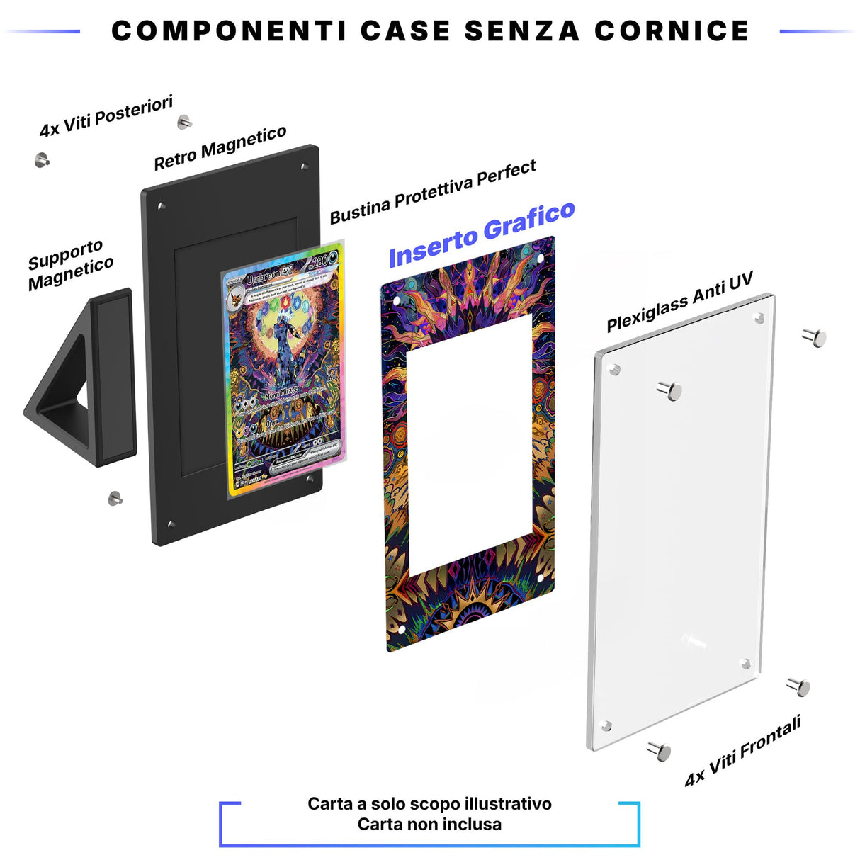 Abra 49/82 - Custodia con Artwork Esteso per Carte Pokémon - Display Case Extended Artwork Pokearth