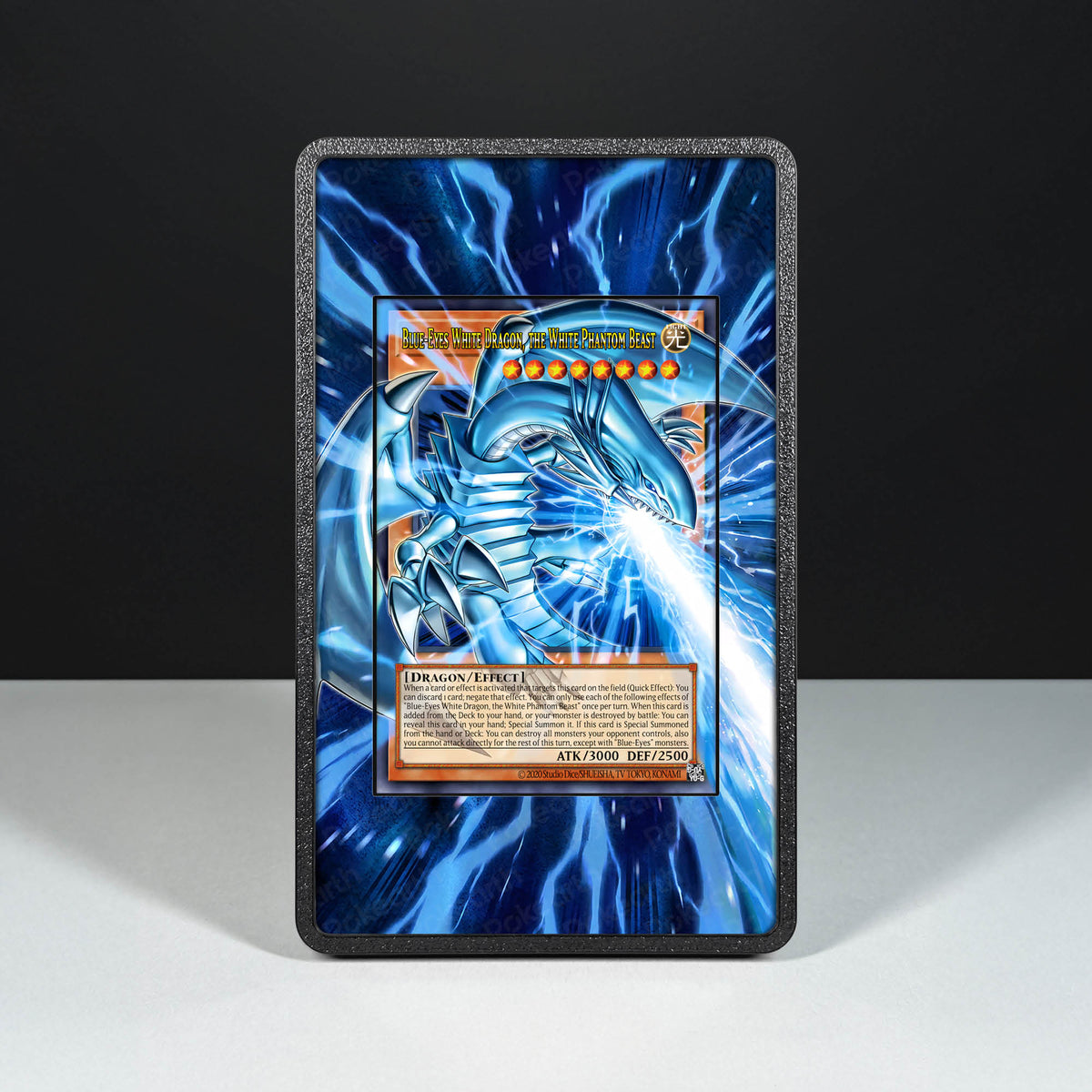Blauäugiger weißer Drache, das Weiße Geisterungeheuer 001 – Hülle mit erweitertem Artwork für Yu-Gi-Oh!-Karten