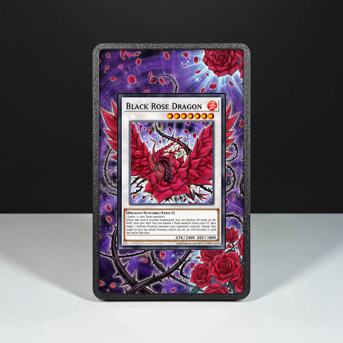 Drago Rosa Nera 039 - Custodia con Artwork Esteso per Carte Yu-Gi-Oh!