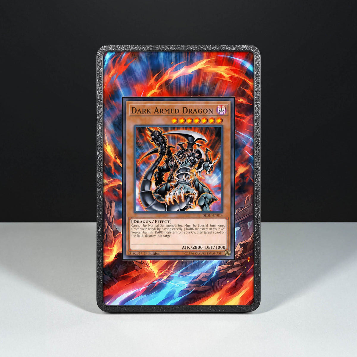 Finsterer bewaffneter Drache 054 - Hülle mit erweitertem Artwork für Yu-Gi-Oh!-Karten
