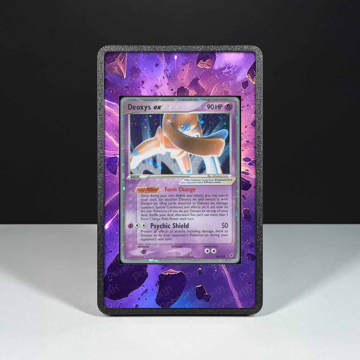Deoxys ex 99/107 - Custodia con Artwork Esteso per Carte Pokémon - Display Case Extended Artwork Pokearth