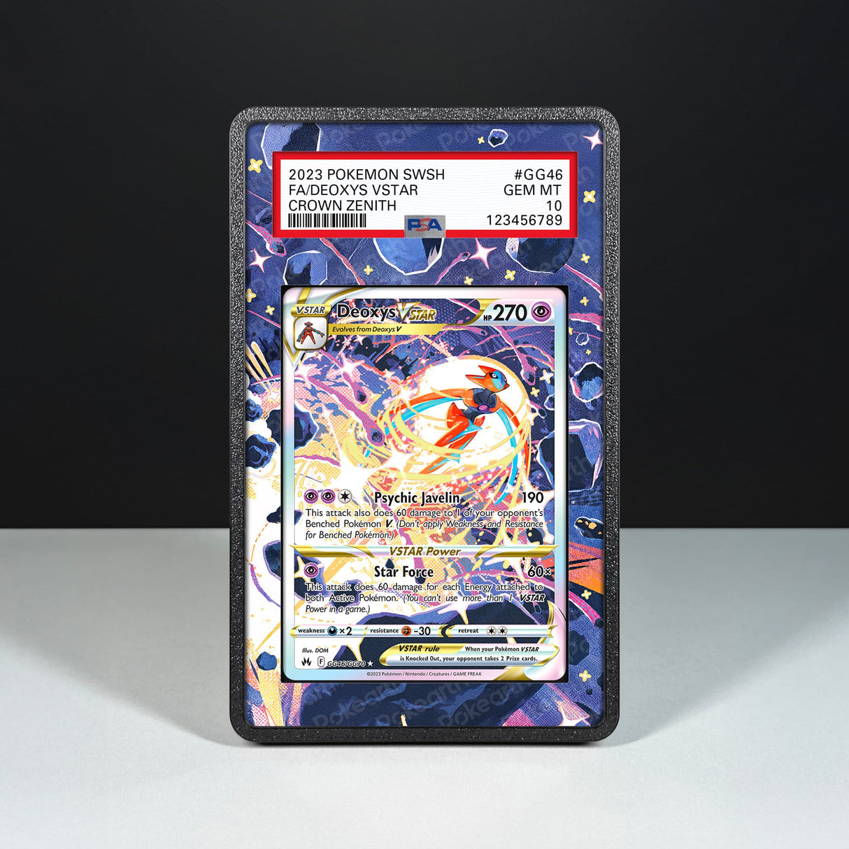 Deoxys V STAR GG46/GG70 - Graded Card Extended Artwork Display Case - Display Case Extended Artwork Pokearth